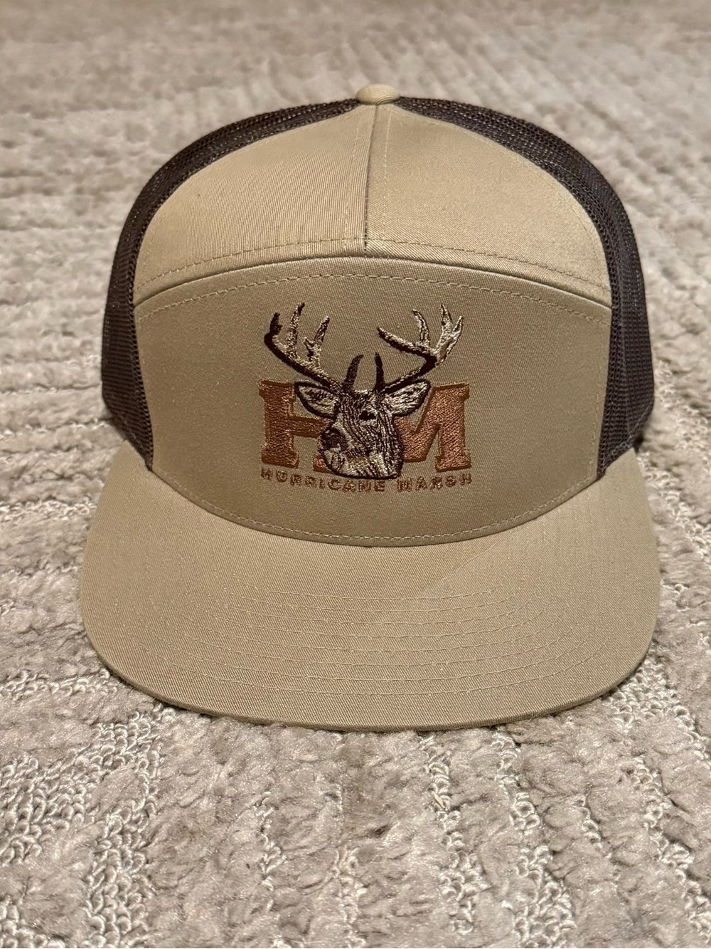 Hurricane Marsh Tan & Brown Hat with Deer Logo